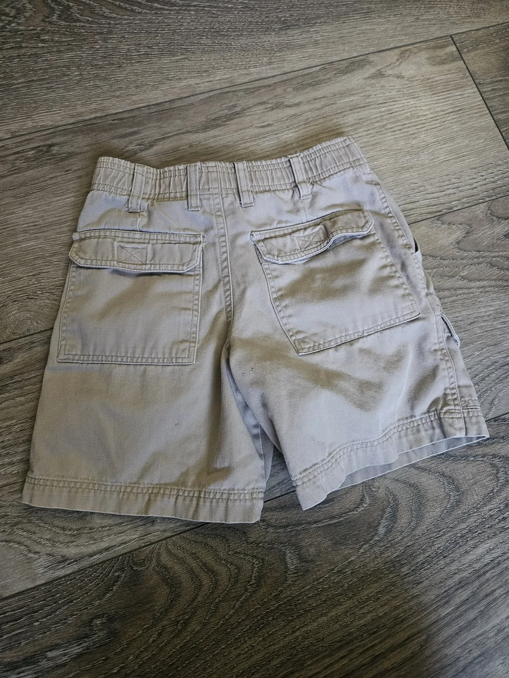 GAP Boys Striped Tee & Khaki Cargo Shorts Set - Navy/Red/Cream